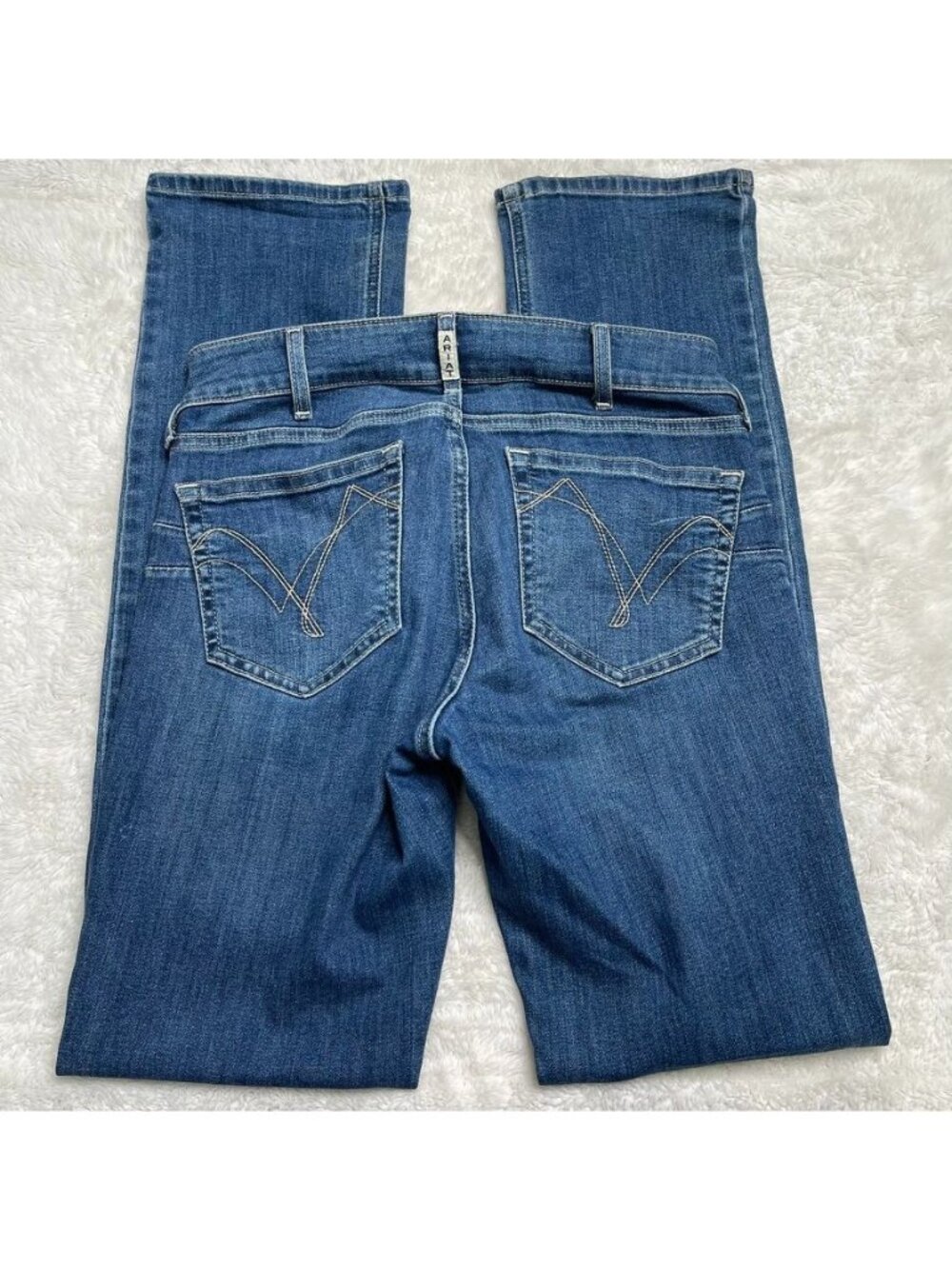 Ariat Womens REAL Perfect Rise Abby Straight Jeans Denim 30L Mackenzie Stretch